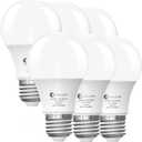 6-Pack A19 LED Light Bulbs,60 Watt Equivalent Soft White 2700K with E26 Base,Efficient 9W,800 Lumens Non-Dimmable Warm White LED Bulbs,15000 Hours, Ideal for Bedroom Living Room