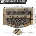 CHICHIC Entrance Door Mat Large 24 x 36 Inch Entry Way Doormat Front Door Rugs Outdoors Heavy Duty Welcome Mat, Non Slip Rubber Back Low Profile for Garage, Patio, High Traffic Area, Vine
