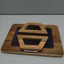Acacia Wood Couch Arm Tray,Folding Sofa Armrest Tray,Couch Arm Table Clip-On Couch Desk for Drinks, Snacks,Phone,Remote Control