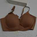Vertvie Womens Seamless Bra No Underwire Comfort Push Up Bras Buttery Soft Wireless Bralette Full Coverage Sport Everyday Bra (X-Large, Coffee)
