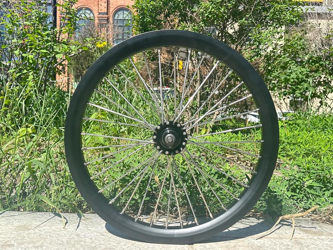 20 inch Front Bicycle Wheel Double Wall Aluminum 20" Rim, Disc Brake, 520g Heavy Duty Wheel 10G 36 Spokes for MTB/Road/Cruiser Bikes (Rim Size 16.5")