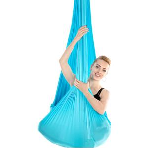 Aerial Yoga Hammock, Elastic Aerial Silk Fibre, Low Stretch Design, Comfortable Contact Area, Polyamide Fibre, Blue, Modern Style, 
Size:	Approx. Length: 1m / 3.3ft, Width: 2.8m / 9.2ft