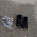 78"' Stainless Steel Handrail, 1 Pack Matte Black Handrail Cuttable Rectangular Top Rail with Nylon End Caps for Deck Stair Indoor Outdoor Cable Railing System(2"x1")