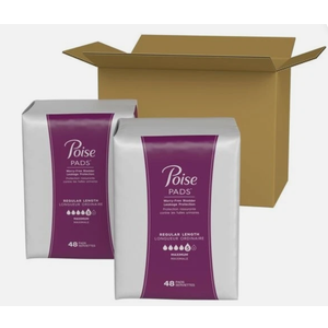 Poise Incontinence & Postpartum Incontinence Pads, 5 Drop Max Absorbency-96 Ct