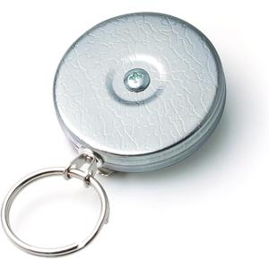KEY-BAK Original Retractable Key Holder with a Front, Steel Belt Clip, and a Split Ring