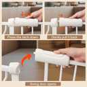 Extra Wide Baby Gate with Door Pressure Mounted 57.48-62.20 Inch,Child Baby Gates for Doorways No Drilling,Walk Through Dog Gate Indoor for The House Kitchen Stairs,White