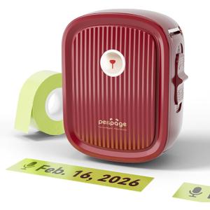 2 x PeriPage Label Maker with Tape, P10 Bluetooth Label Printer with 0.55''x13.8 ft Continuous Labels, Mini Thermal Sticker Printers with Multiple Templates for Home Use, Office Organization