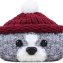 Plush Earbuds Case Cover Compatible with Beats Solo Buds Cartoon Cute Headphone Cases (HBG+Burgundy,for Beats Solo Buds)