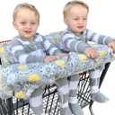 Twin Double Shopping Cart Cover for Baby Siblings with Carrying Case
