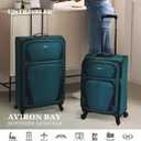 U.S. Traveler Aviron Bay Expandable Softside Luggage with Spinner Wheels, Black, Large 31-Inch, 1-piece Large 30-inch
