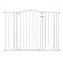 Summer Infant Extra Tall & Wide Safety Pet and Baby Gate, 29.5"-53" Wide, 38" Tall, Pressure or Hardware Mounted, Install on Wall or Banister in Doorway or Stairway, Auto Close Walk-Thru Door - White