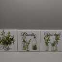 NutArtPic Sage Botanical Wall Art Eucalyptus Leaf Picture Sage Green Botanical Plants Paintings For Bathroom Living Room Bedroom Office (Sage Green)