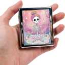 8-Compartment Pill Box Organizer Portable and Stylish Medicine Case, Versatile Storage for Medication - Ideal Travel Accessory & Unique Gift Idea (Pastel Skeleton Serenity)