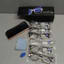 NOVIVON 6 Pack Reading Glasses with 6 Cases  Blue Light Blocking Readers for Women & Men, Computer eye glasses, Cheaters