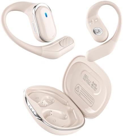 TRAUSI Bluetooth Earbuds Wireless Headphones, 50Hrs Playtime Stereo Sound Earphones with IPX7 Waterproof Open Ear Buds, Ideal for Fitness, Travel