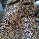 Fleece Throw Blanket 40" x 50" - Soft Cozy Microfiber Plush Blanket, Lightweight Warm Throw for Couch Bed Sofa Chair, All Season Use, Sand Leopard