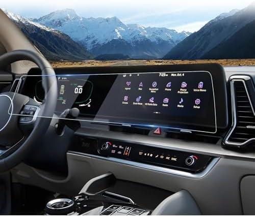 LUWU Screen Protector Compatible with 2023 2024 2025 Kia Sportage accessories 2025 Sportage SX/SX Prestige/X-Pro/X-Pro Prestige 12.3Inch Nano Touch Screen Display 2PCS (NOT FOR Curved Screen)