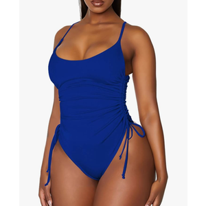 Viottiset Women's Ruched High Cut One Piece Swimsuit Tummy Control Bathing Suit Monokini, Size L Viottiset Women's Ruched High Cut One Piece Swimsuit Tummy Control Bathing Suit Monokini, Size L