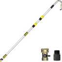 Gutter Cleaning Tools from The Ground, 12FT Reach Rain Cleaner with Bendable Wand and Quick Connect Adapter for Garden Hose
