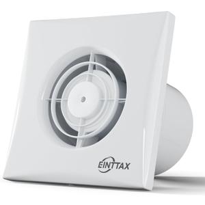 4 Inch Bathroom Exhaust Fan, 130m³/ h Quiet Ventilation Extractor with Check Valve, Wall/ Window Mount Bathroom Exhaust Fan for Kitchen, Garage, Office, Shop, 12W, 34 dB, White