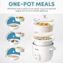 AROMA CoreCoat Rice Cooker with Pop-Up Food Steaming Basket (4 Cups Cooked, 2 Cups Uncooked, 1 Qt)