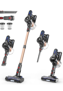 NADALY Cordless Vacuum Cleaner, Powerful Stick Vacuum with 45min Runtime, Anti-Tangle Vacuum Cleaners for Home, 1.5L Dust Cup, Rechargeable Wireless Vacuum for Hardwood Floor Carpet Pet Hair