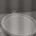 12in Round Wood Beaded Tray - Brown, Distressed Finish - Farmhouse Boho Style - Decorative Tray for Living Room, Coffee Table, Kitchen Table or Serving Tray