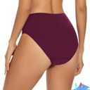 Period Swimwear Leakproof Menstrual Bikini Waterproof Bottom UPF 50+ Swim Brief Light Flow - Teens Girls Women (Medium, Purple)