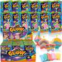 Create Your Own Magic Sand Art Glitter Activity | Glow in the Dark Colored Custom Sand Kits for Kids - Includes 12 Bottles, Funnels, Sticks, 60 Bags of Colorful Sand | DIY Arts and Crafts (12 Pack)