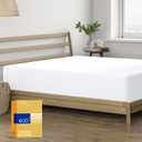 Thread Spread 100% Cotton Queen Fitted Sheet Only - 600 Thread Count Cotton Fitted Sheet Queen, Luxuriously Soft, Durable, Cooling 16" Deep Pocket Sateen Weave Bottom, Luxury Hotel Quality - White