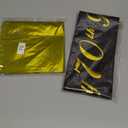 70th Birthday Decorations Men Women with 70th Birthday Banner, Black and Gold Table Cloth,Number Balloons, Large Sash, Cake Topper and Candles
