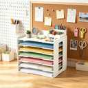 11X17 Construction Paper Organizer for Desk Scrapbook Supplies Rack