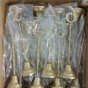 Maitys 15 Pcs Metal Table Numbers 115 with Weighted Base 8 Inch Table Number Stands for Wedding Reception, Party, Anniversary, Birthday Banquet(Gold)