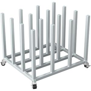 16-Roll Large Vinyl Roll Storage Rack,Heavy-Duty Media Roll Cart,Mobile Paper Roll Holder for Blueprint Storage/Fabric/Butcher Paper Organization