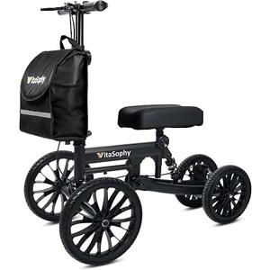 VitaSophy All Terrain Knee Scooter for Adults, Blue Foldable Knee Walker For Foot Surgery, Broken Ankle, Foot Injuries, Crutch Alternative, Includes Basket, 
Item Weight	12.57 kg
Weight Capacity Maximum	300 pounds