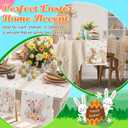 2 x Gilprop 2 Pcs Easter Table Runner 13 x 72 Inch Bunny Rabbit Flower Table Runner Spring Backdrop Banner Seasonal Holiday Kitchen Supplies Easter Decorations for Home Dining Decor