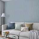 VaryPaper 15.7''x78.7'' Grayish Blue Grasscloth Wallpaper Textured Peel and Stick Fabric Wallpaper for Walls Removable Self Adhesive Waterproof Linen Contact Paper for Cabinets Shelves Bedroom Drawers