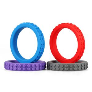 Chew Bracelets for Sensory Kids, Silicone Oral Motor Chewy Teether Bracelet for Chewers with Autism, ADHD, SPD, or Biting Needs, 4 Colors