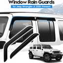 Wrangler JL Rain Guards - Window Visors for Jeep Wrangler JL 2018-2026, Out-Channel Side Window Rain Guards for Wrangler JL Accessories, 4PCS, Black, Car Accessories