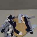 pinkblume 1st Birthday Burlap Photo Banner Garland Handmade Felt from Newborn to 12 Months with Dusty Blue Gray Ribbon for Baby Boy Girl Monthly Milestones First Birthday Party Decoration Supplies