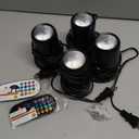 6W RGBW Up Lights Indoor Christmas Spotlight Indoor LED Color Changing Uplighting Indoor with Remote 120V Spot Lights Indoor Plug in Floor Spotlight Indoor for Plant Picture Party, 4 Pack