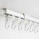 Ceiling Telescopic Curtain Track, White, 94-180Inch (7.83-15ft)