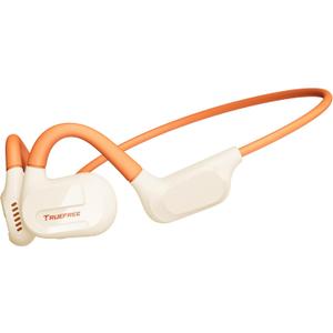 truefree F2 Open Ear Headphones Bluetooth 5.3 Air Conduction Wireless Headphones Sport Earbuds with 16.2mm Enhanced Bass, Dual Mic for Clear Calls, 15H Playtime, Multipoint Connection, App Control (Cream)