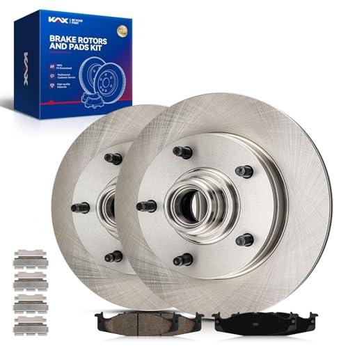 KAX Front Brake Kit for Ford F-150 1994-1996, E-150 Econoline 1994 1995 1996 1997 1998 1999 2000 2001, 11.71inch Brake Rotors Pads Kit, #54013+D632 Front Brakes