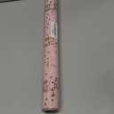 LeZakaa Reversible Pink Birthday Wrapping Paper Roll for Girls Women, Happy Birthday Lettering & Stripe Pattern with Metallic Foil in Pink, Mini Roll, 17 inches x 32.8 Feet (46.45 sq.ft.)