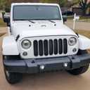 Grill Inserts Black, Front Mesh Grille Cover Compatible with 2007-2018 Jeep JK Wrangler & Unlimited Wrangler Accessories, Car Grill Mesh (7PCS Black + 1PCS White)