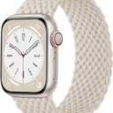Zedoli Braided Solo Loop Bands Compatible with Apple Watch Band 38mm 40mm 41mm 42mm 44mm 45mm 46mm 49mm Women Men, Stretchy Nylon Sport Elastic Strap for iWatch Series 11 10 9 8 7 6 5 4 3 2 1 SE Ultra (Starlight)