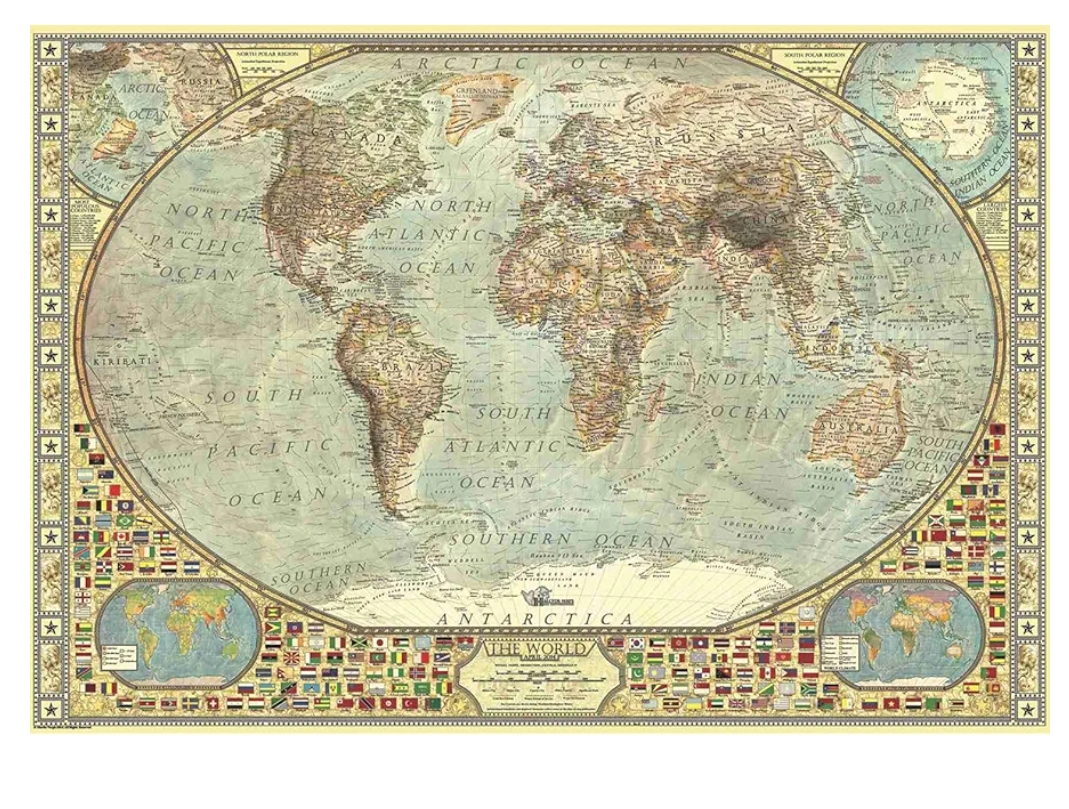 Anatolian 2000Piece Jigsaw Puzzle - World Map Jigsaw Puzzle