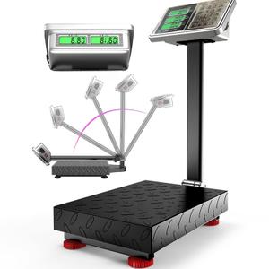 660lb Industrial Floor Platform Scale with 90-135 Rotate Double Sided Display Weight Computing Digital Scale Platform Scale LB/KG for Luggage Shipping Package Computing