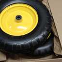 RONPOW 4.80/4.00-8 Flat Free Wheelbarrow Tire and Wheel, 16" Yellow 2-Pack